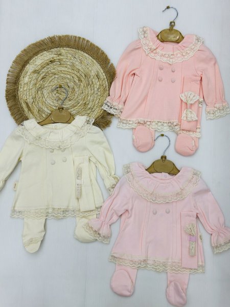 طقم بناتي 3 قطع قطن