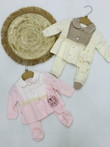 طقم بناتي 3 قطع قطن