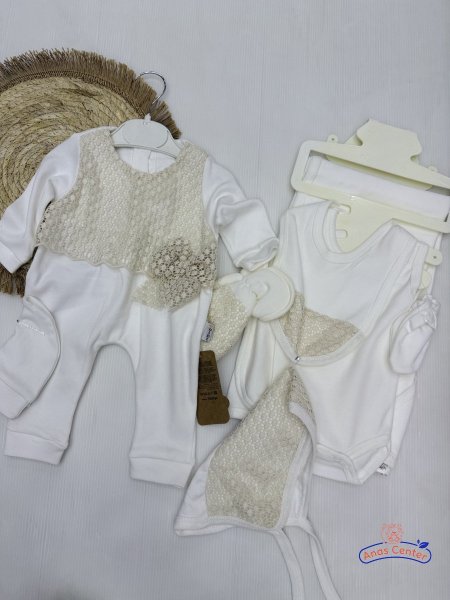 طقم مشفى بناتي قطن 7 قطع