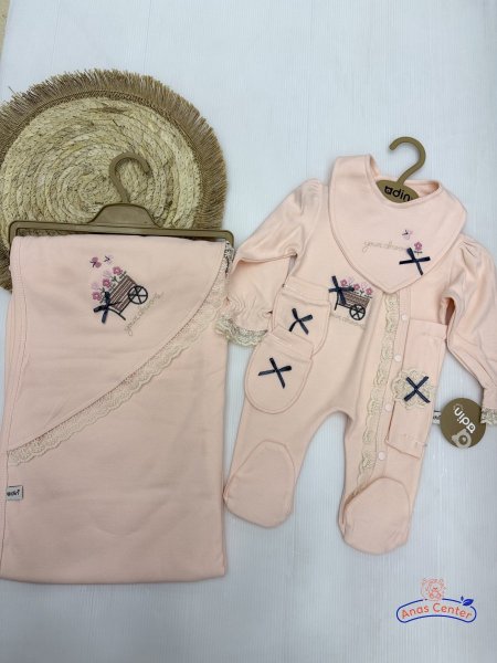 طقم مشفى بناتي 5 قطع قطن