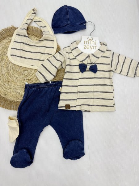 طقم بيبي ولادي قطن 5 قطع