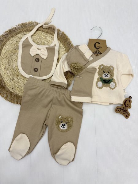 طقم ولادي قطن 5 قطع