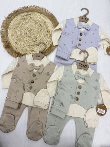 طقم ولادي 5 قطع قطن