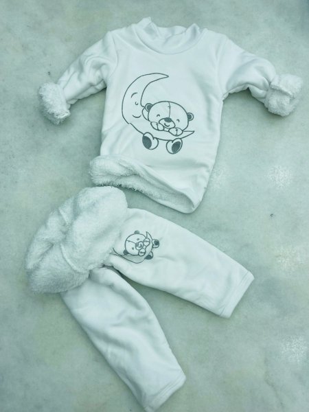 بجامة بيبي مبطن فرو