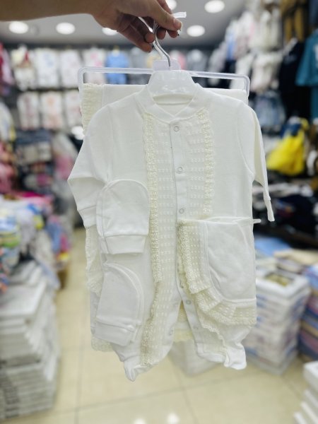 طقم مشفى  ((( قطن )) سادة ( لتطريز )