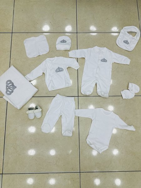 طقم مستشفى كامل 10 قطع( قطن )