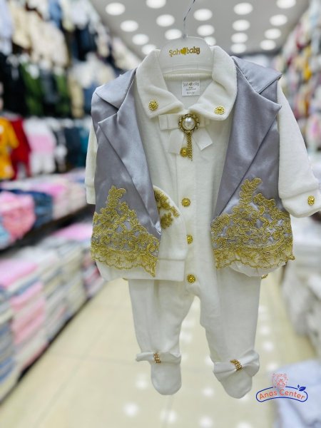 طقم دنتيل ولادي ملوكي (مخمل)