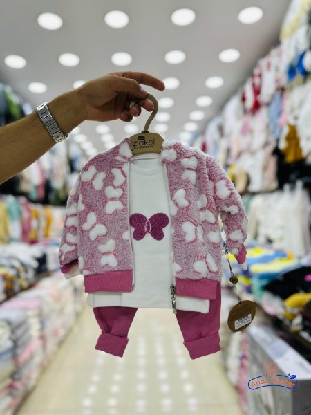 طقم بيبي بناتي 3 قطع