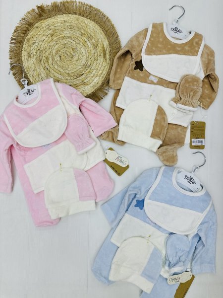 طقم بيبي مخمل 5 قطع