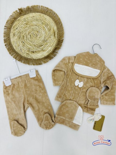 طقم بيبي مخمل 5 قطع