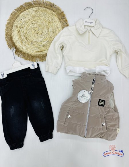 طقم ولادي 4 قطع مع فيست